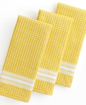 Gifts for men - Martha Stewart Collection Kitchen Towels Set of 3 Waffle Weave Yellow.jpg